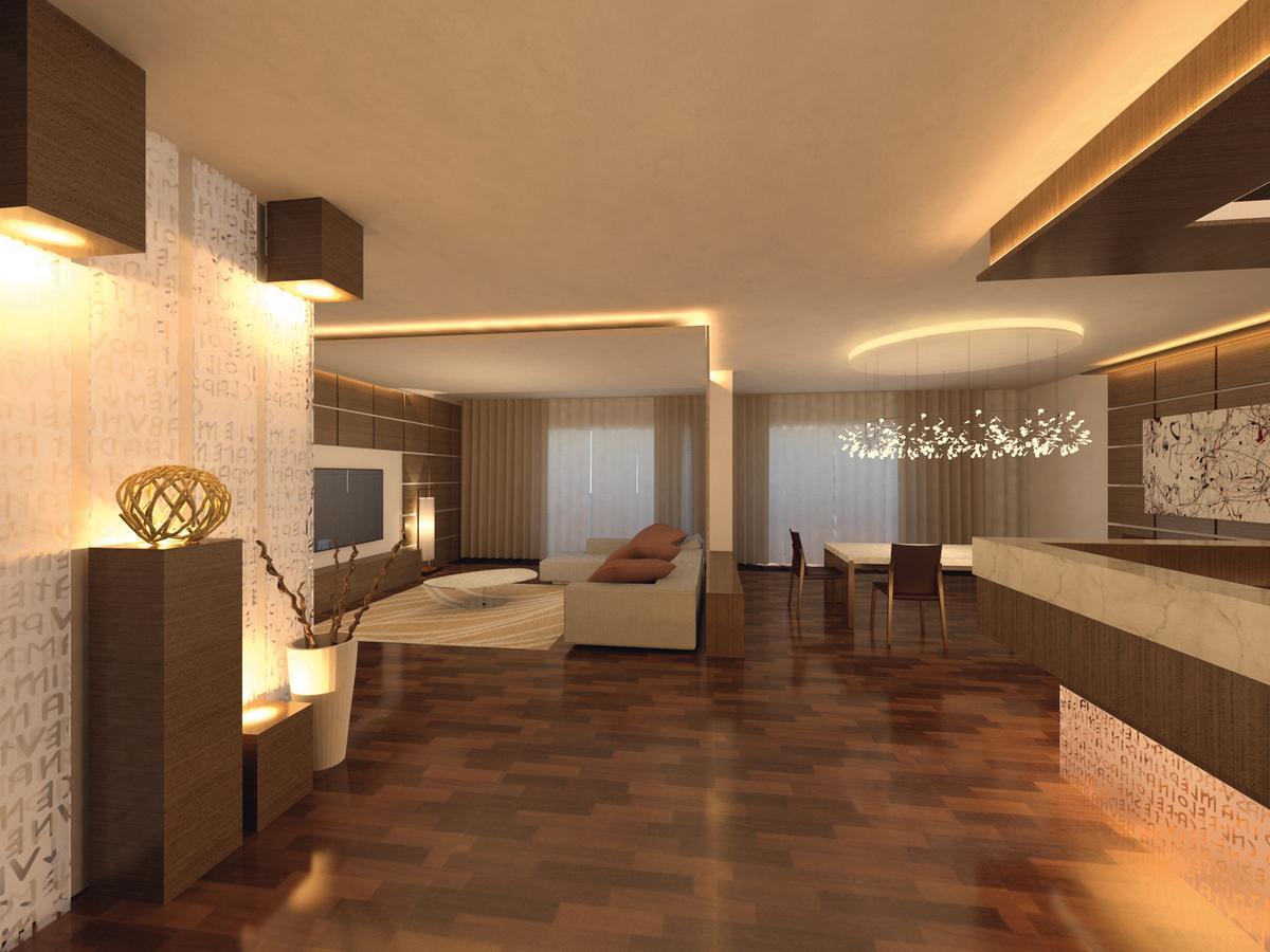 Moevenpick Hotel Du Lac Tunes Exterior foto 3D rendering of a living room